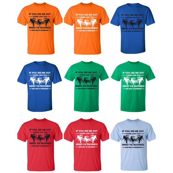 Disc Golf T Shirt STRIPPER MAN DiscGolf Funny Discgolfing Discgolfer Shirt - Picture 3 of 16